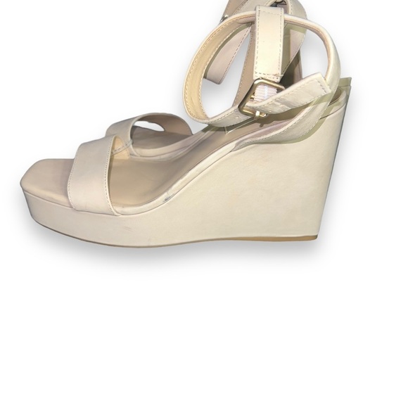 ✅ New Antonio Melani Nude Leather Strappy Wedge Platform Women Sandals Shoe - Picture 5 of 6